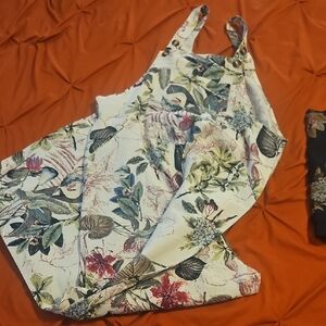 Floral Print Overalls